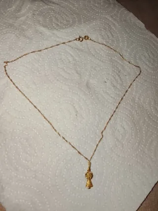 Collar Virgen del Pilar Oro 18k