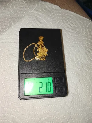 Collar Virgen del Pilar Oro 18k