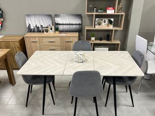 ¡OFERTA! MESA EXTENSIBLE MADERA Y METAL 120‑160 CM