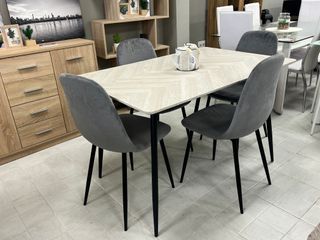 ¡OFERTA! MESA EXTENSIBLE MADERA Y METAL 120‑160 CM
