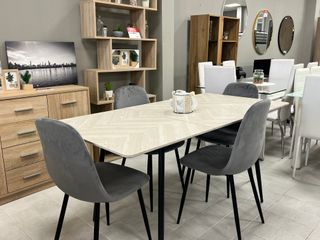 ¡OFERTA! MESA EXTENSIBLE MADERA Y METAL 120‑160 CM