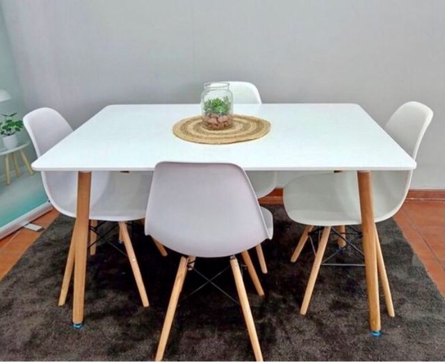 Juego de Comedor Nòrdico / Mesa + 4 Sillas
