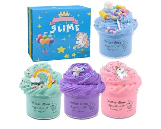 Set de 4 Slimes Butter con Decoraciones
