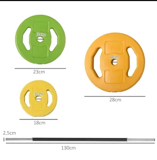 Barra con discos de pesas