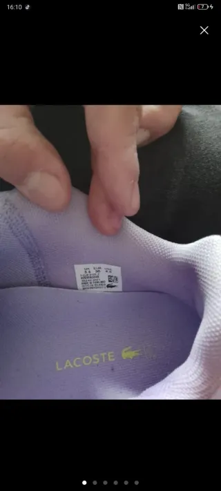 Zapatillas Lacoste Moradas y Blancas