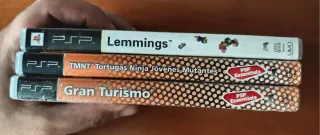 Lote 3 Juegos PSP: Gran Turismo, TMNT, Lemmings
