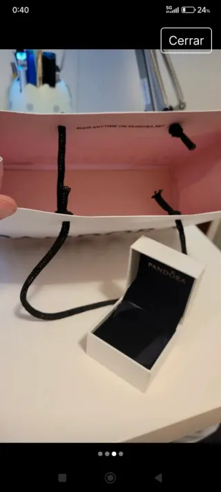 Bolsa y caja Pandora pulsera