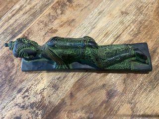 Buda Reclinado Bronce Verde