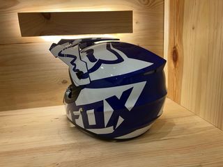 Casco Fox V1 Enduro Mx Blanco/Azul