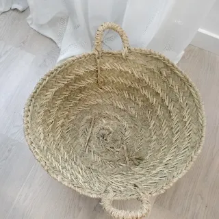 Leñero Esparto Natural Estilo Boho