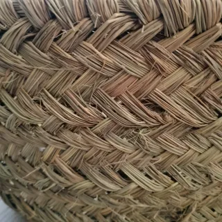 Leñero Esparto Natural Estilo Boho