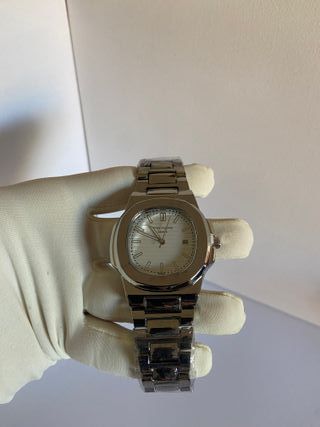 Reloj Hombre Acero Estilo Nautilus Blanco