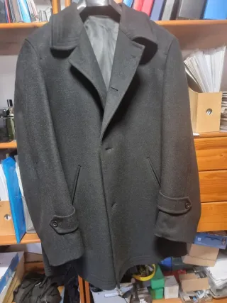 Abrigo Pierre Cardin Lana Talla L Negro