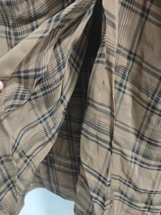 Falda cuadros marrón y negra