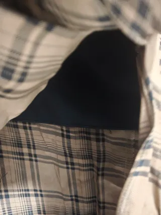 Falda cuadros marrón y negra