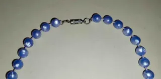 Collar gargantilla perlas violetas