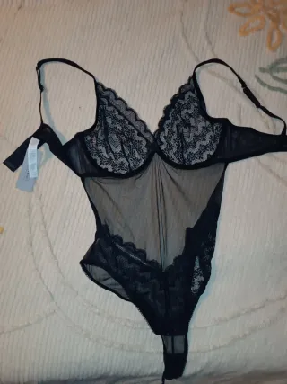 Intimissimi body nero taglia unica,con trasparenze