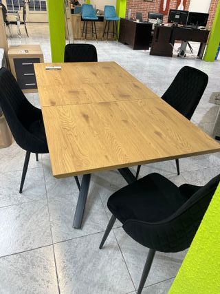 Mesa extensible madera y metal