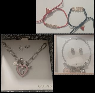Conjunto Bisutería Guess Collar y Pendientes
