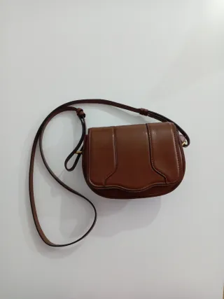 Bolso bandolera marrón Zara