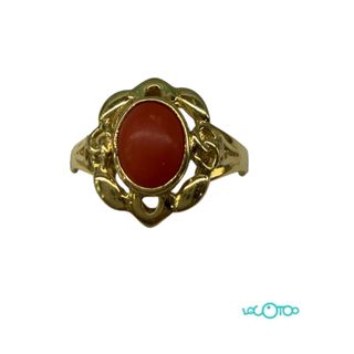 Anillo Oro 18k con Coral