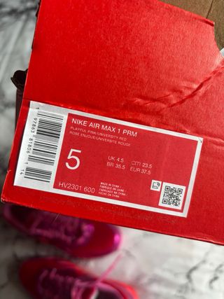 Nike Air Max 1 Rosa Talla 37.5