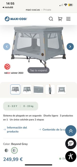 Cuna de viaje MaxiCosi NUEVA
