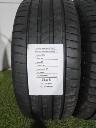 205 55 17 91W BRIDGESTONE TURANZA T005
