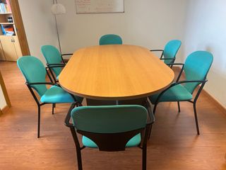 Mesa de reuniones ovalada para oficina