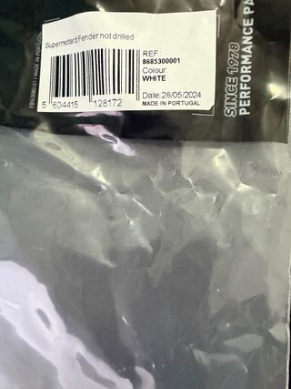 Guardabarros Delantero Universal Supermotard Blanc