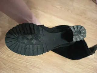 Botas altas negras de ante