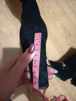 Botas altas negras de ante