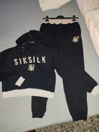 Chándal Sik Silk Negro y Beige