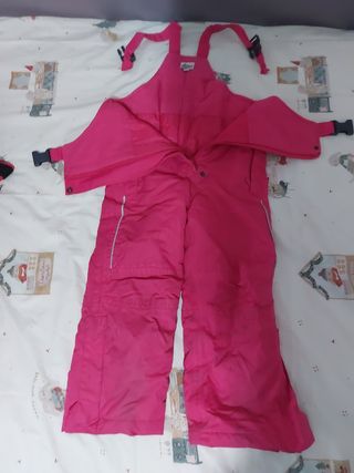 Peto de esquí para niña rosa. Talla 104 cms