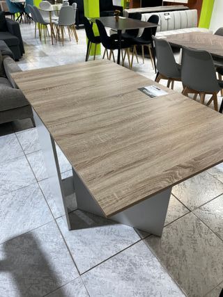 Mesa extensible madera y metal