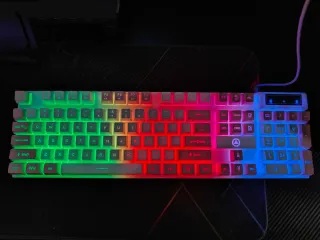 Teclado Mecánico Rosa y Blanco