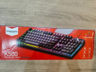 Teclado Mecánico Rosa y Blanco