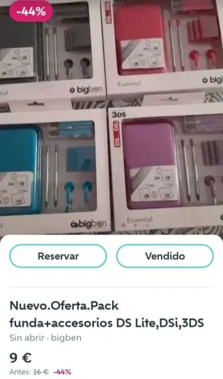 NUEVO.Pack funda + accesorios DS LITE,DSI,3DS