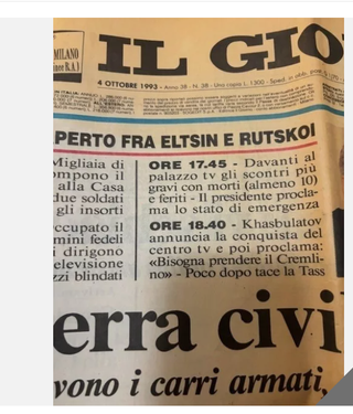 QUOTIDIANO IL GIORNO-4 OTTOBRE 1993-GUERRA RUSSIA