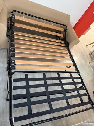 Sofá Cama Beige Tela sin colchón