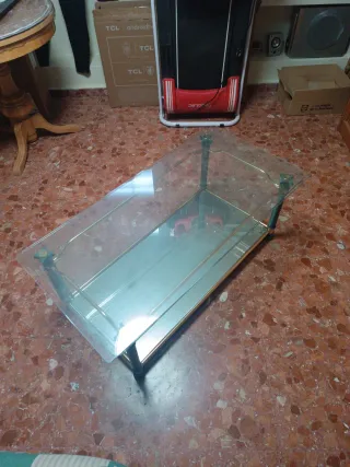 Mesa de salón cristal 110x55 cm