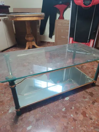 Mesa de salón cristal 110x55 cm