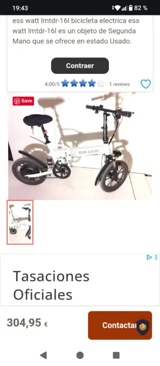 Bicicleta eléctrica Ess Watt