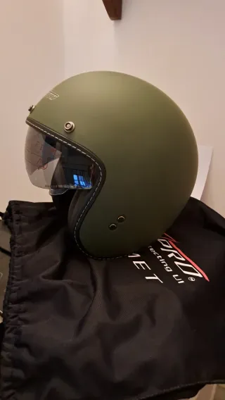 Casco Jet Verde Militare opaco