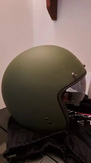 Casco Jet Verde Militare opaco