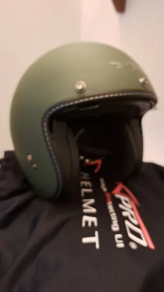 Casco Jet Verde Militare opaco