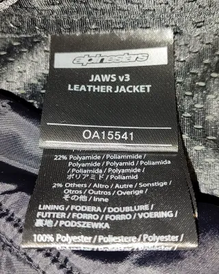 Chaqueta piel moto Alpinestars Jaws V3 Talla 48