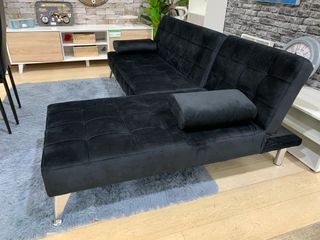 Sofá Cama Keren XS Negro Terciopelo
