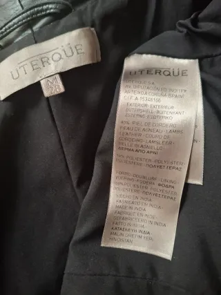 Chaqueta de piel negra