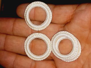 Anéis de Crochê - brincos de corda kinari